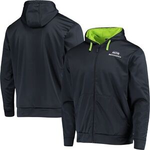 SEATTLE SEAHAWKS
Men's Dunbrooke College Navy/Green Full-Zip Hoodie Size Large